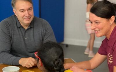 Leus Family Foundation visits grant recipient Bright Lights youth club